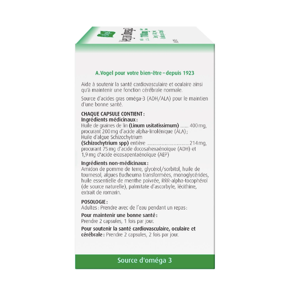 VeganOmega3 - Omega 3 végétal - A.Vogel - 60 capsules
