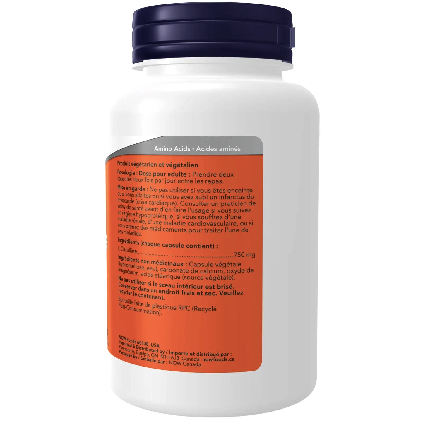 L-Citrulline - 750mg - Now Foods - 90 capsules