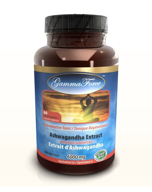 Ashwagandha  (extrait de racine 20:1) - 6000mg - Gamma Force - 60 capsules
