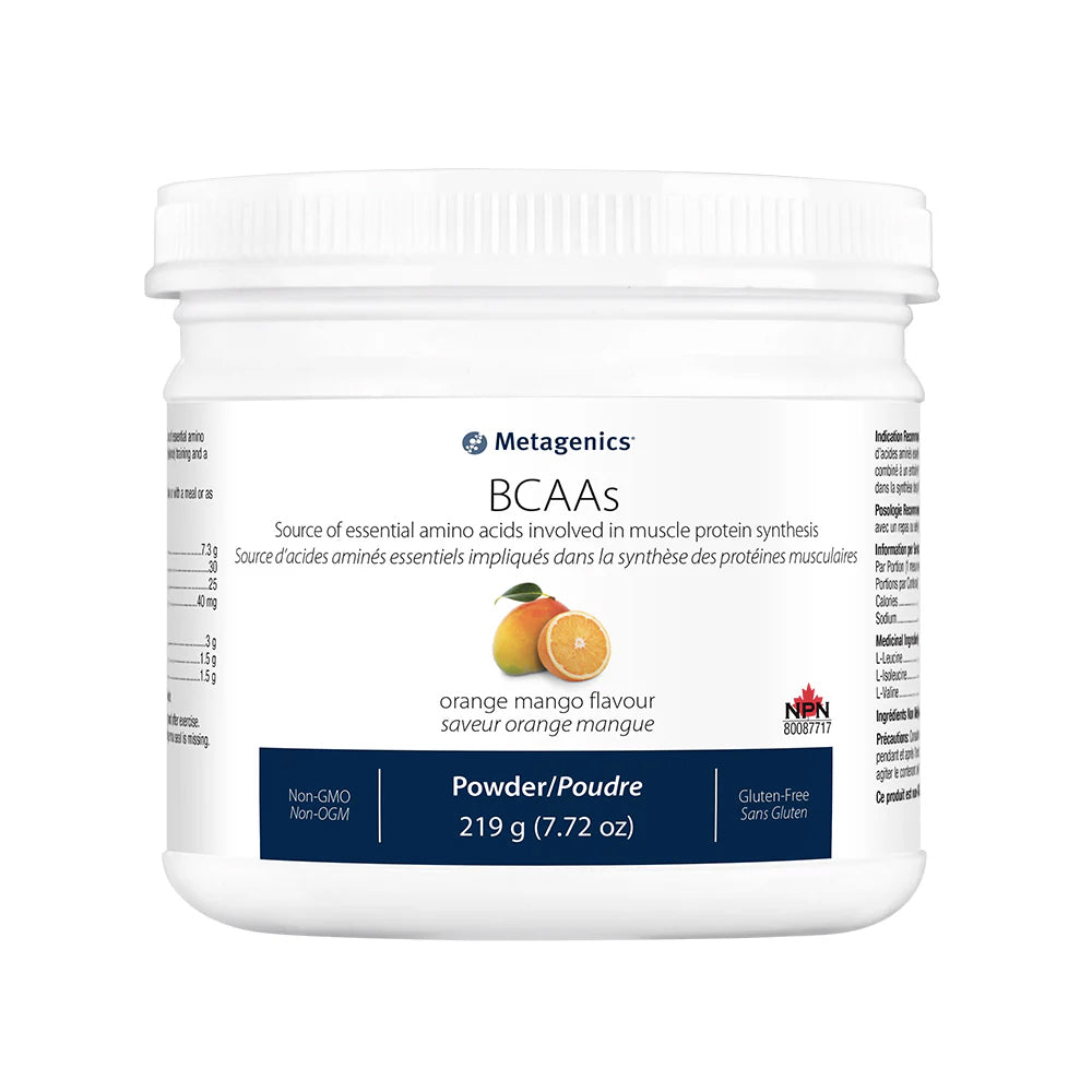 BCAA Poudre Orange et Mangue - Metagenics - 219g