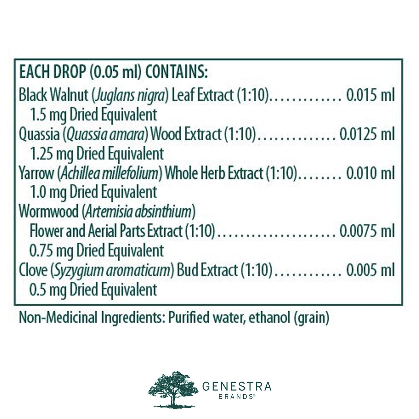 Combinaison de Noyer Noir #1 (Black Walnut ) - Genestra Brands - 60ml