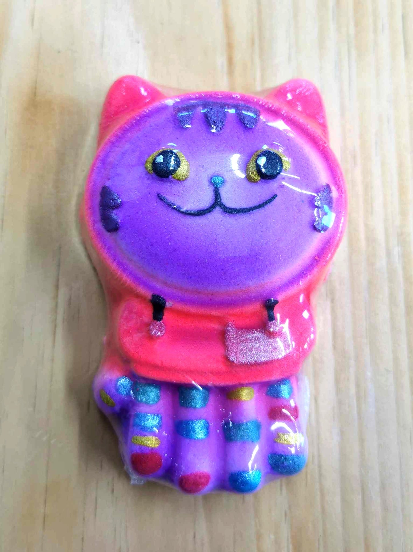 Bombe de bain effervescente - Chat Disco - Sorbet à la mangue