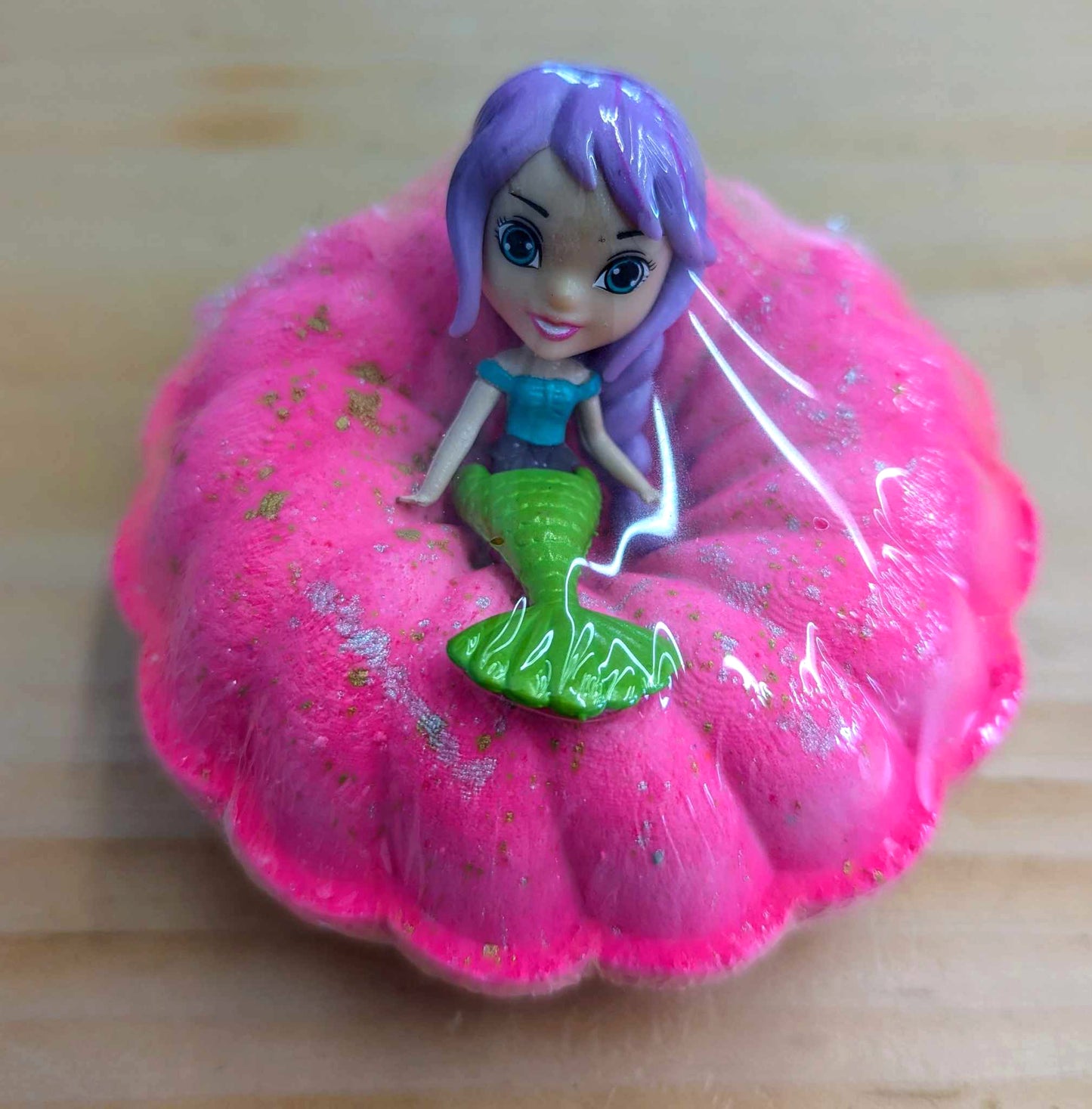 Bombe de bain effervescente - Sirène (jouet) - Mangue Papaye