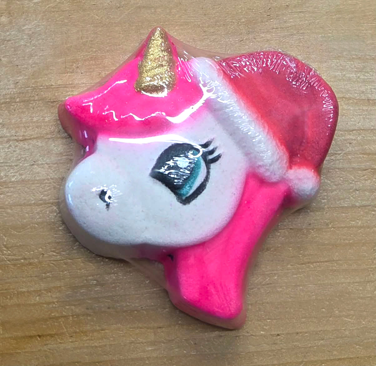 Bombe de bain effervescente - Licorne de Noël - Sugarplum