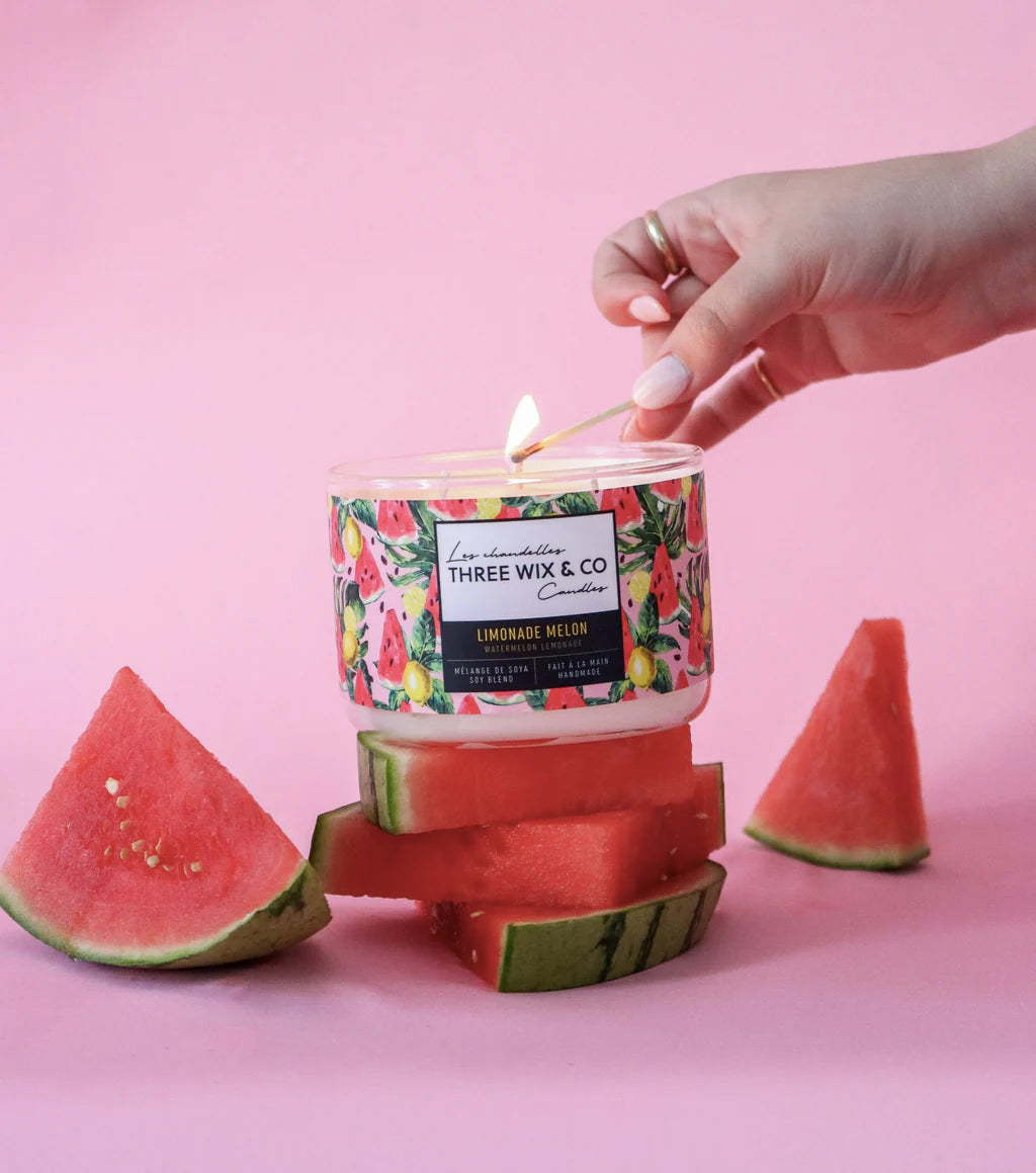 Chandelle de soya - Limonade Melon - Three Wix & Co