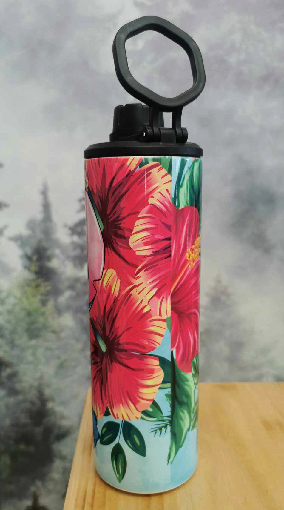 Gourde isotherme sport 20 oz. - Stitch Hibiscus
