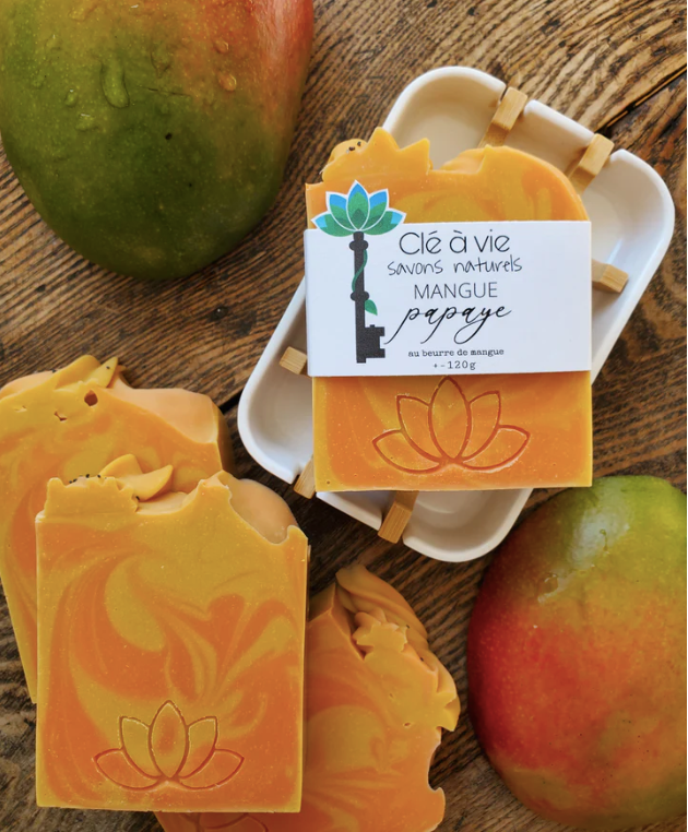 Savon Mangue Papaye, beurre de mangue - Clé à vie