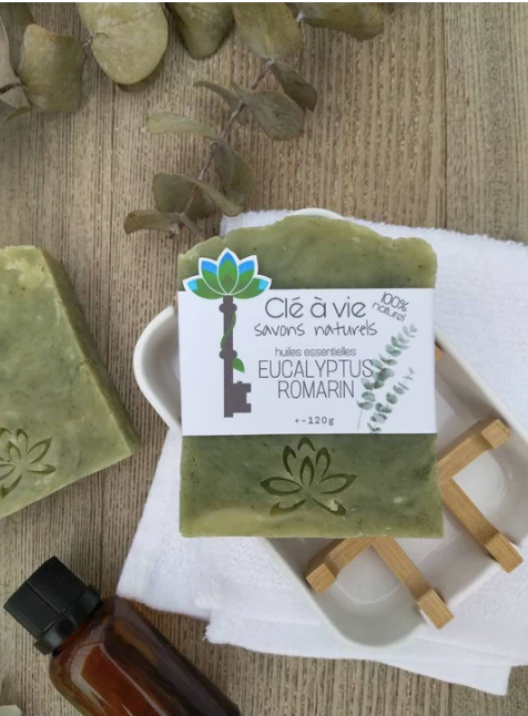 Savon Eucalyptus, 100% Naturel, Exfoliant, Huile Essentielle