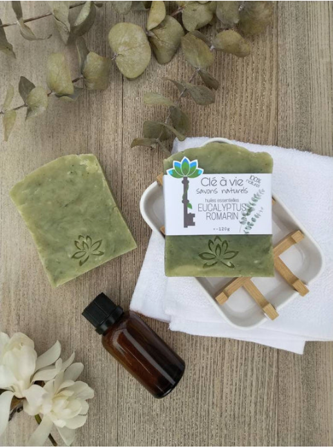 Savon Eucalyptus, 100% Naturel, Exfoliant, Huile Essentielle
