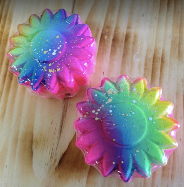 Bombe de bain effervescente - Fleur de tournesol - Mangue Papaye