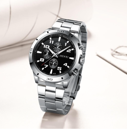 Montre Chenxi fond noir