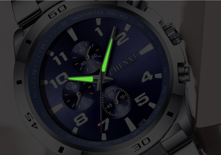 Montre Chenxi fond noir