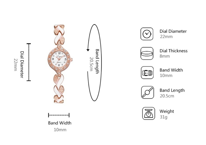 Montre femme en métal argent et blanc