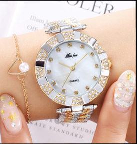 Montre Miss Fox pour femmes en métal deux tons or et argent