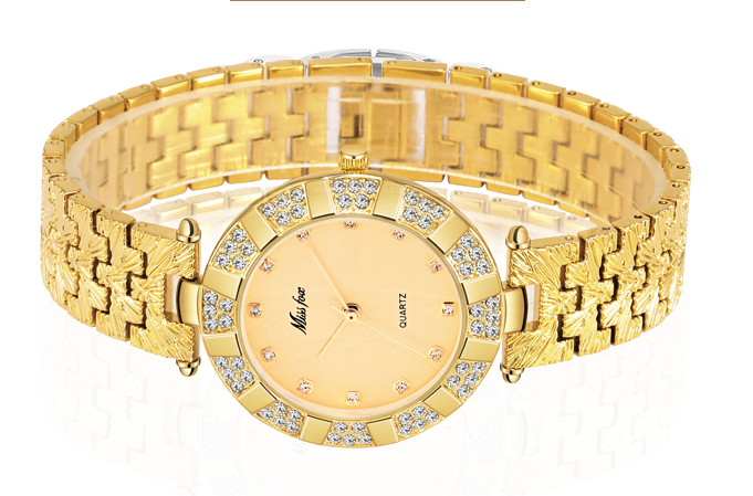 Montre Miss Fox pour femmes en métal deux tons or et argent