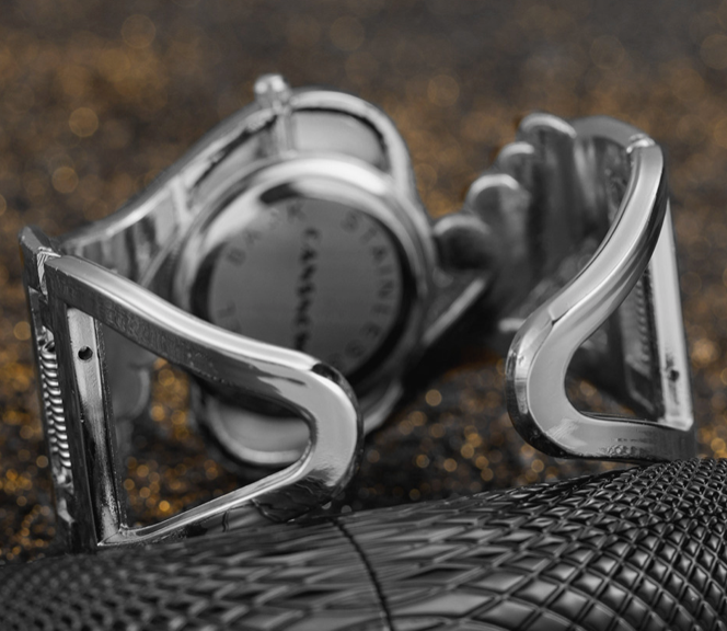 Montre bangle Cansnow argent et blanc