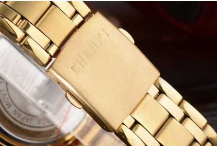 Montre Chenxi pour hommes or fond noir