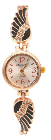 Montre Chaoyada ailes or rose et noir