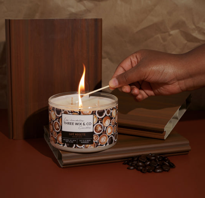 Chandelle de soya - Café Noisette - Three Wix & Co