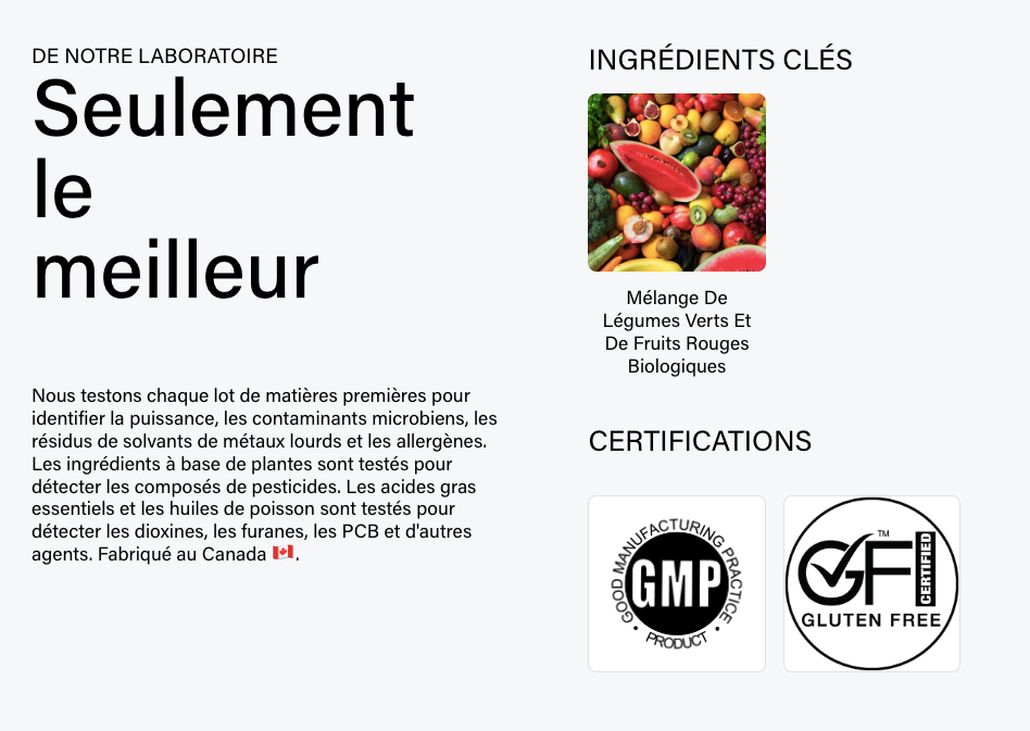 Aliments complets verts et rouges (Greens) - Atp Lab - 240g (poudre)