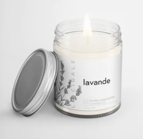 Chandelle de soya - Lavande - La Cigale