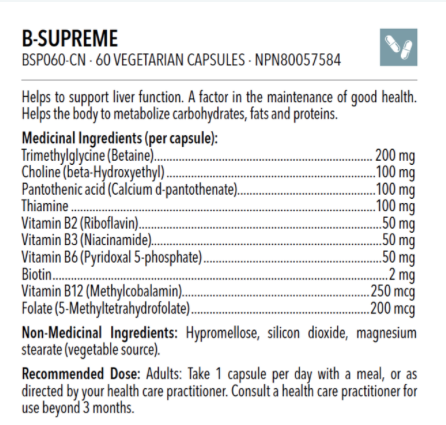 B-Supreme - Designs For Health - 60 capsules