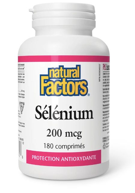 Sélénium - 200mcg -Natural Factors - 180 comprimés