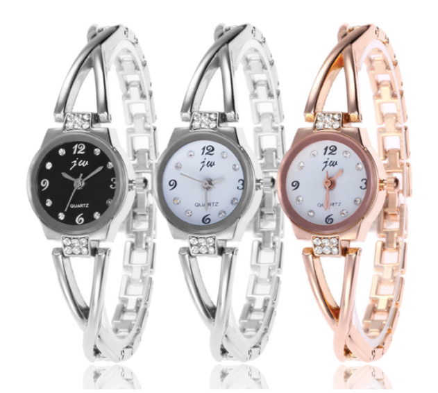 Montre JW pour femmes argent entrelacé