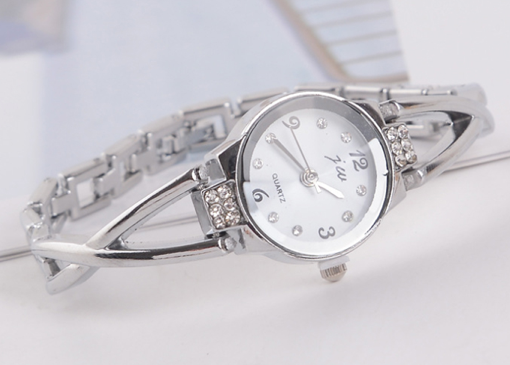 Montre JW pour femmes argent entrelacé