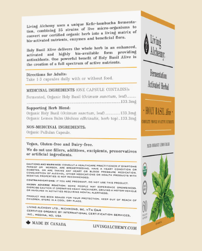 Basilic Sacré - Living Alchemy - 60 capsules