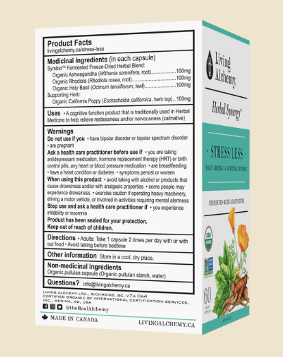 Stress Moins - Living Alchemy - 60 capsules