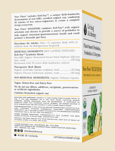 Votre Flore Régénérante - Living Alchemy - 60 capsules / 120 capsules