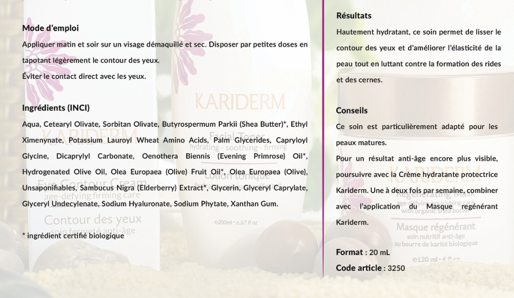 Contour des yeux - Kariderm