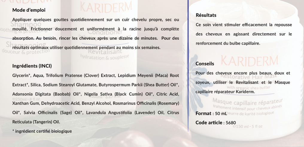 Stimulateur capillaire - Kariderm - 50ml