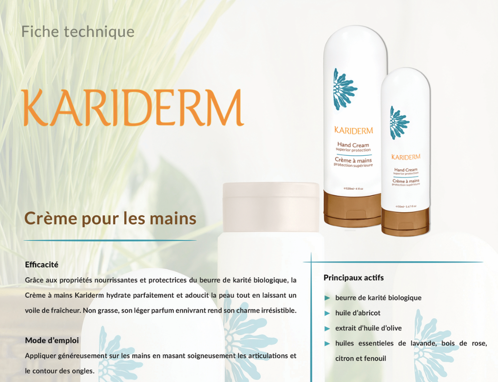 Crème à mains - Kariderm - 2 formats disponibles