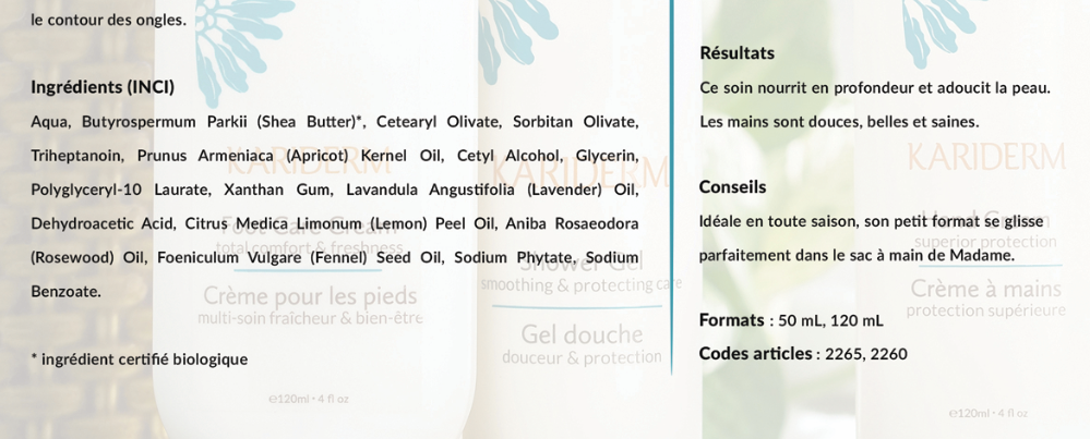 Crème à mains - Kariderm - 2 formats disponibles