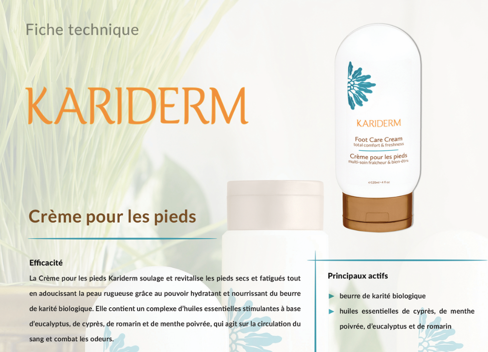 Crème pour les pieds - Kariderm - 120ml
