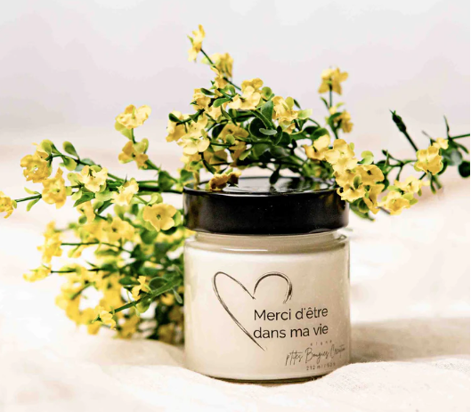 Bougie Merci d'être dans ma vie - P'tites Bougies Création