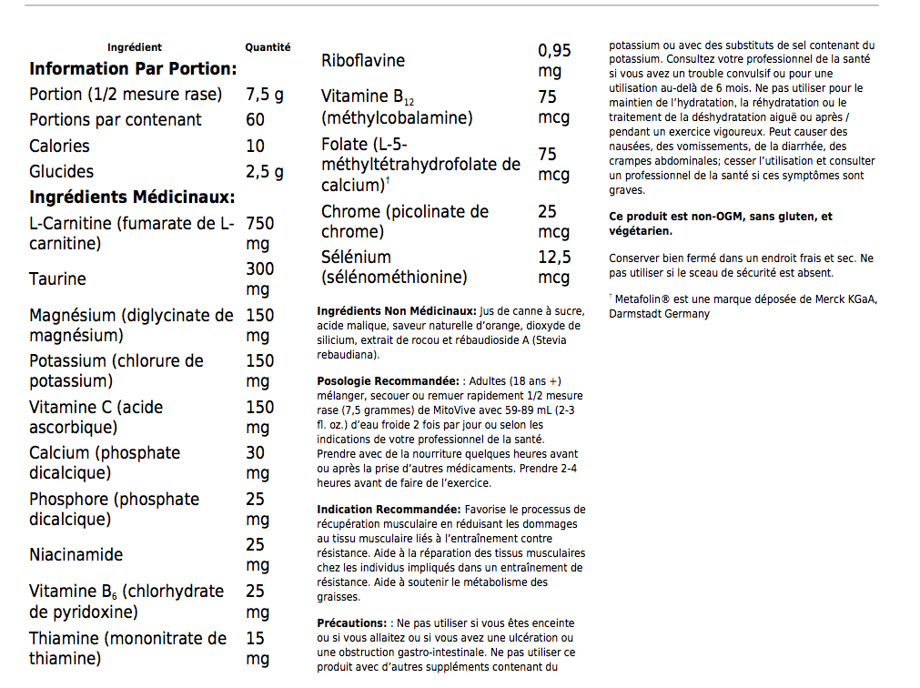 MitoVive - Metagenics - 450g