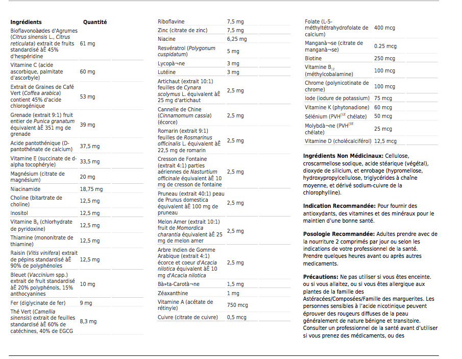 PhytoMulti avec Fer - Metagenics - 60 comprimés