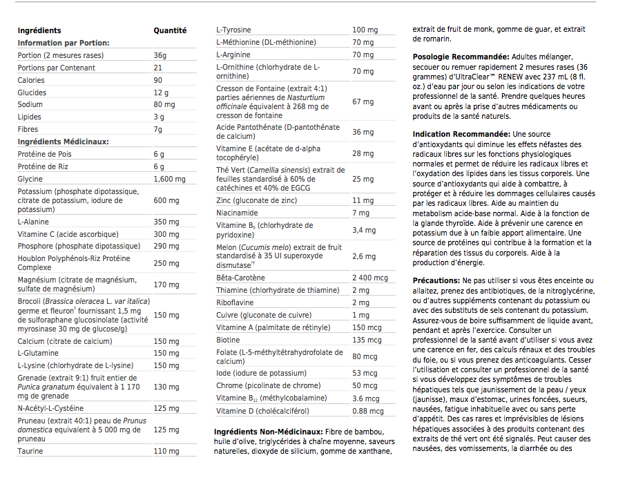UltraClear Renew - Metagenics - Vanille - 756g