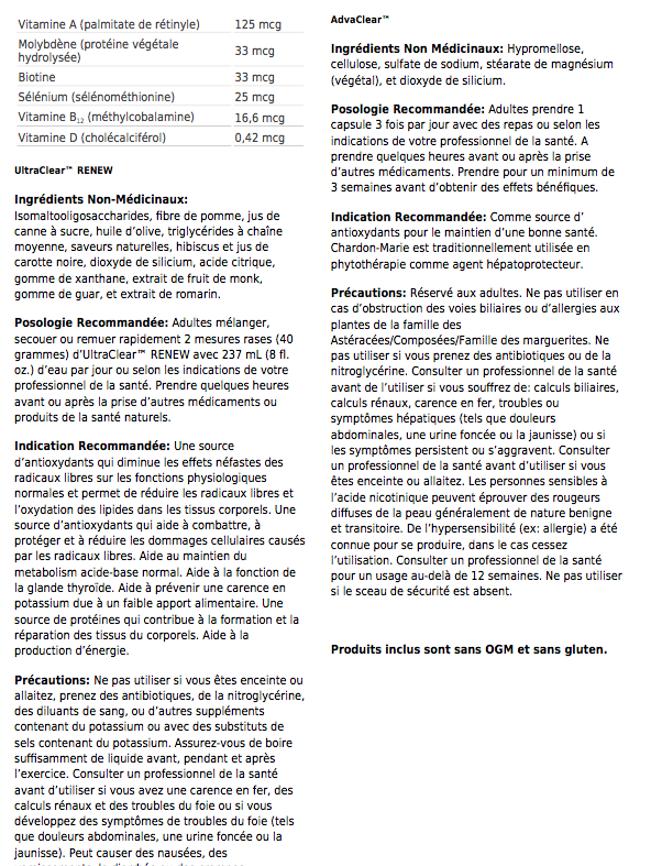 Clear Change - Metagenics - Vanille