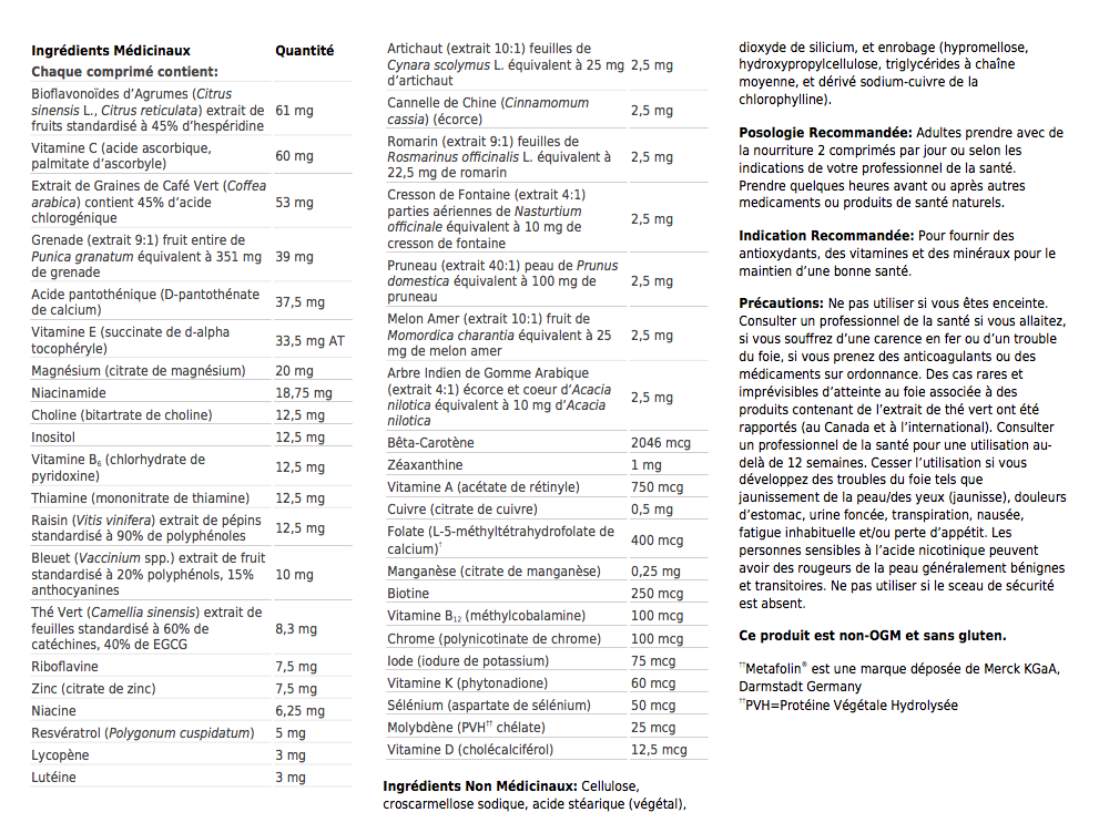 PhytoMulti - Metagenics - 60 comprimés