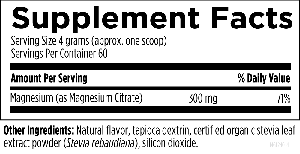 MagCitrate Powder - Designs for health - 240g