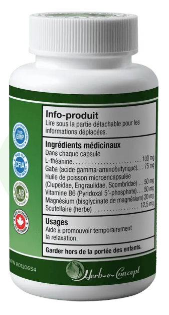 LTO3 GABA +  - Herb-e-Concept -60 capsules