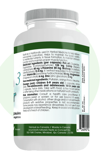 LTO3 Junior - Herb-e-Concept - 90 capsules