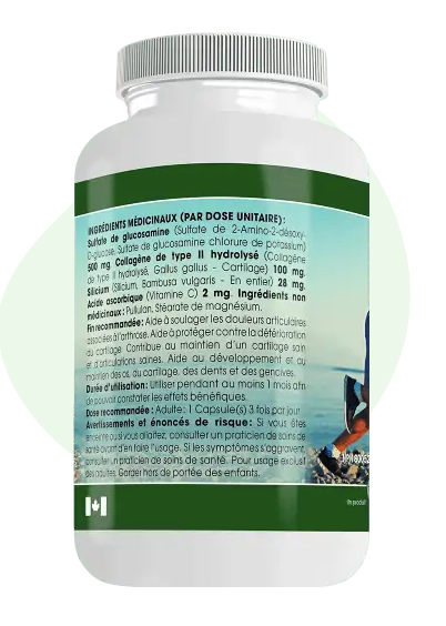 Collagène Bambou Glucosamine- Herb-E-Concept - 90 capsules