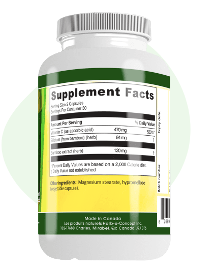 Bam-Bü Silicium - Herb-e-Concept - 60 capsules