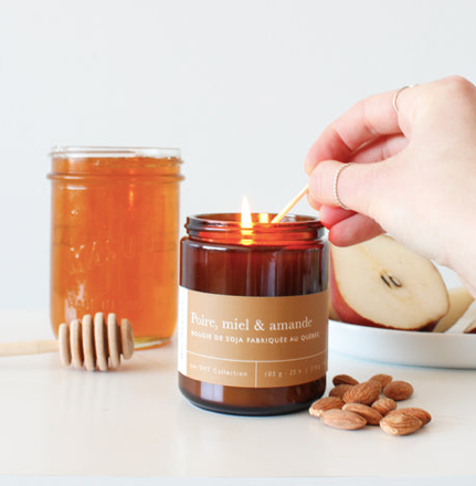 Bougie de soja - Poire, miel & Amande - Moi D'abord