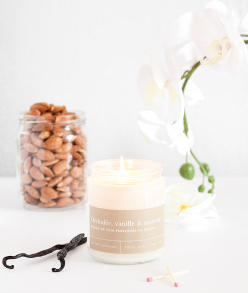 Bougie de soja - Orchidée, vanille & Amande - Moi D'abord